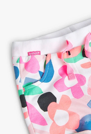 Pantaloncini felpati stampati da neonata