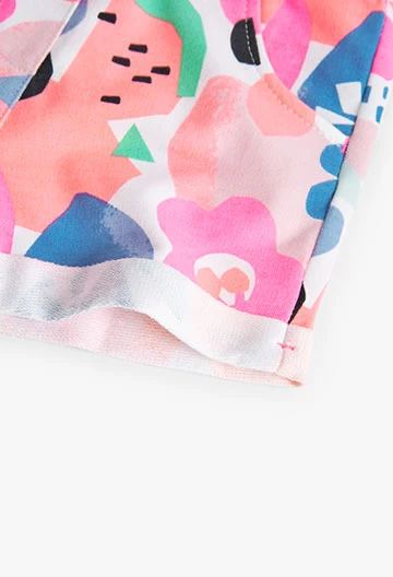 Baby girl's printed plush shorts