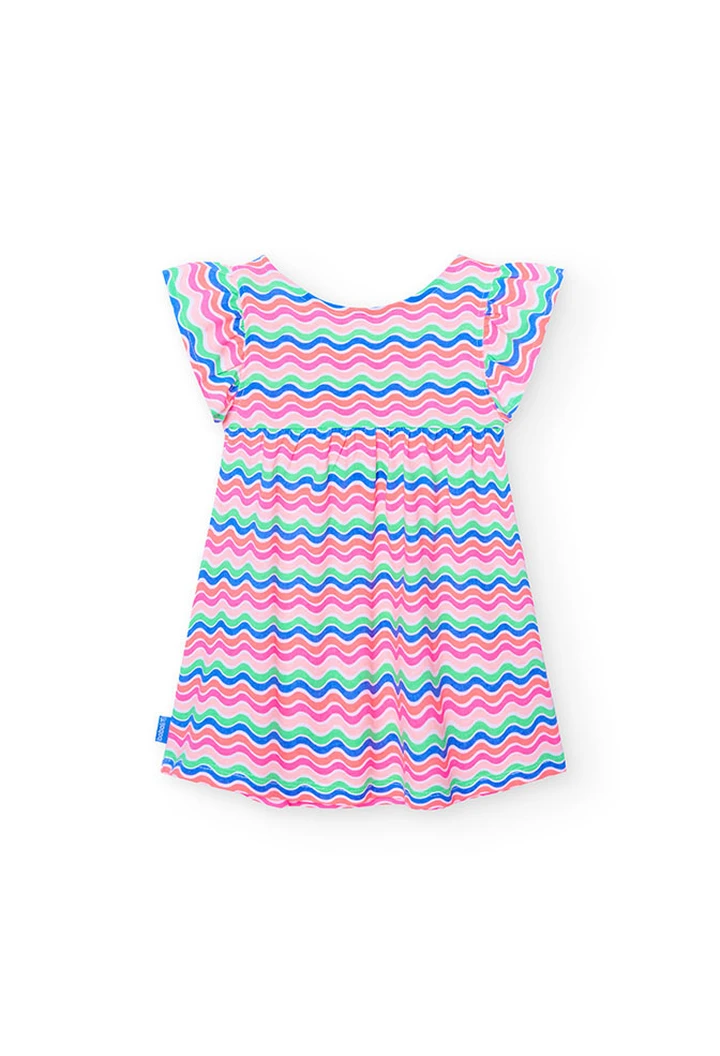 Robe tricotée imprimée pour bébé fille