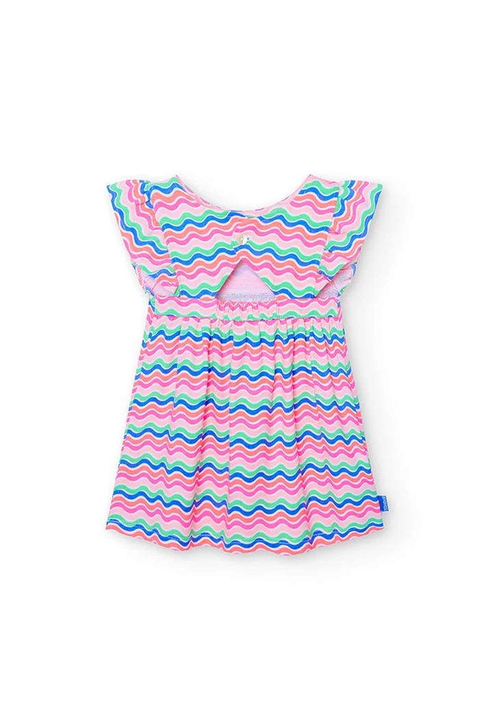 Robe tricotée imprimée pour bébé fille