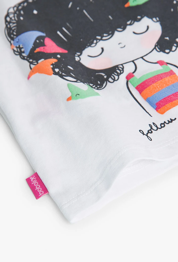 Baby girl's blank knit t-shirt