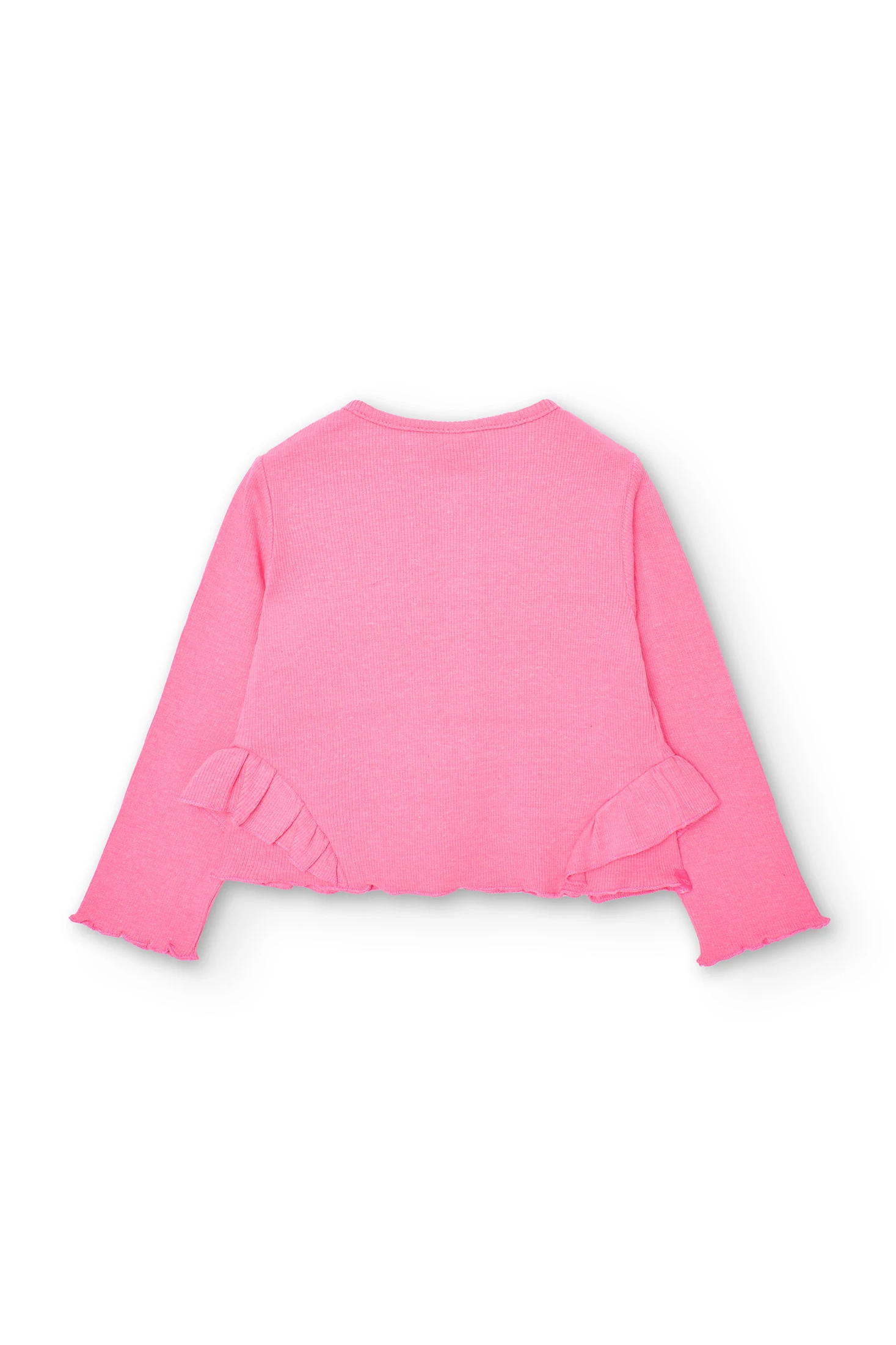 Pink ribbed jacket best sale