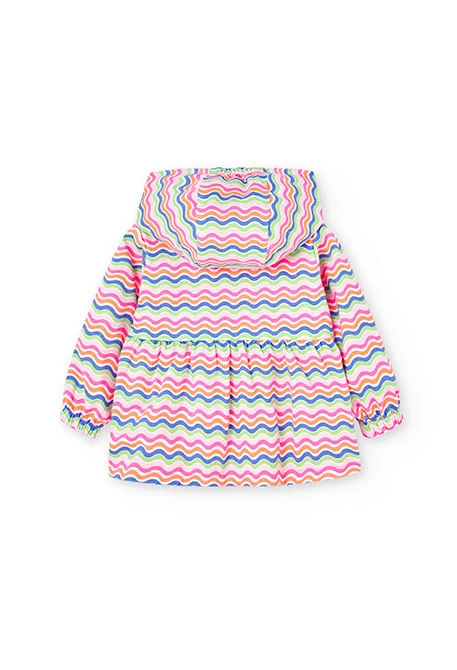 Baby girl's reversible parka in pink