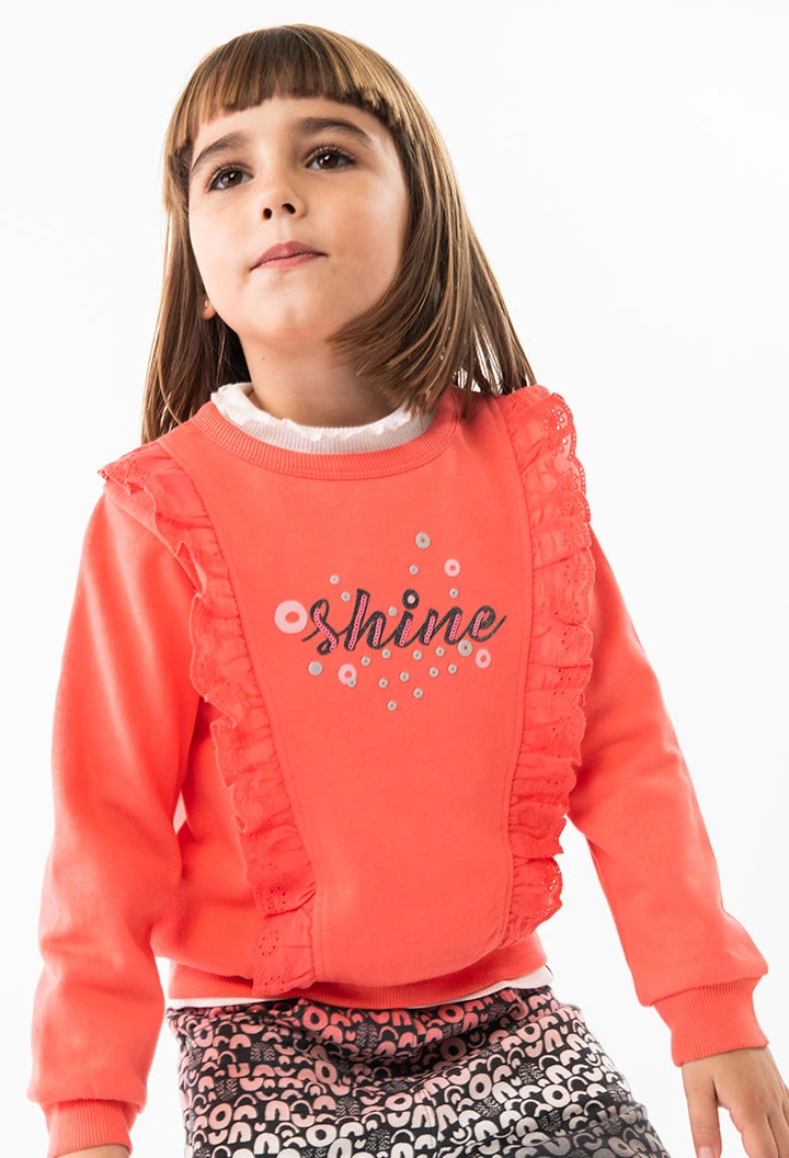 Sweatshirt für Baby-Mädchen in Orange