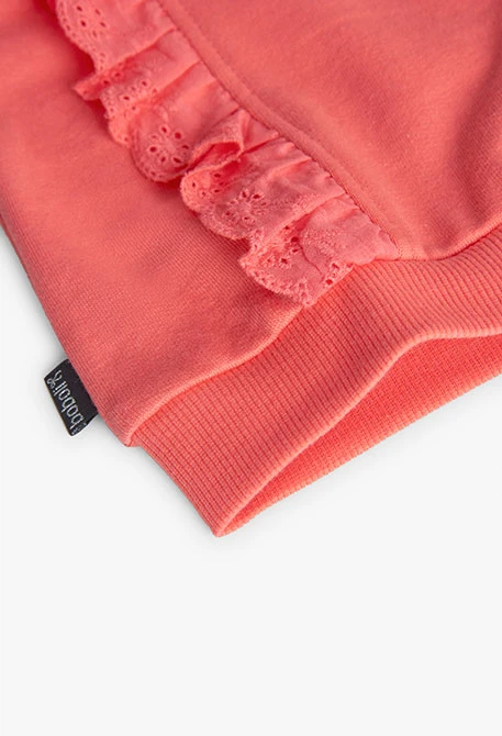 Sudadera de felpa para bebé niña en naranja