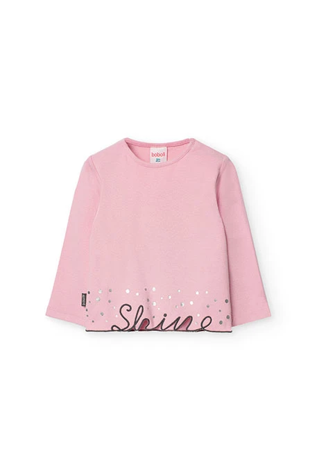 T-Shirt für Baby-Mädchen mit Druckmuster in Rosa