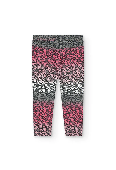 Pantalone in felpa elastica per neonato colore rosa