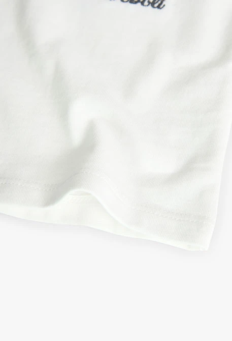 T-shirt en coton pour bébé fille blanche avec imprimé