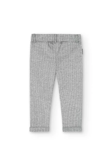 Pantalón de punto para bebé niña en gris vigoré