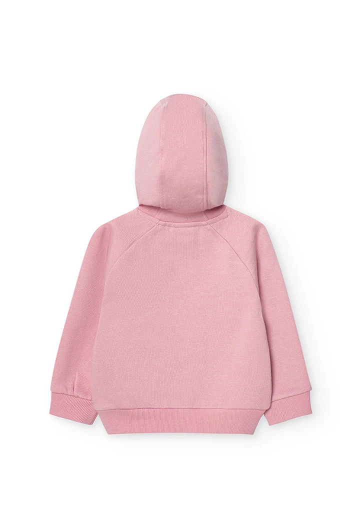 Sudadera de felpa para bebé niña en rosa