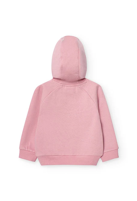 Sweatshirt für Baby-Mädchen in Rosa mit Kapuze