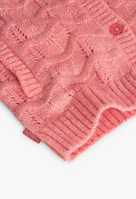 Baby girl\'s pink knitted jacket