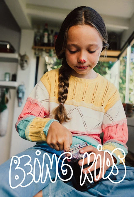 Yellow knitted jumper for baby girl
