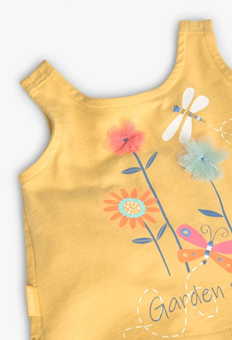 Débardeur en maille pour bébé fille en jaune