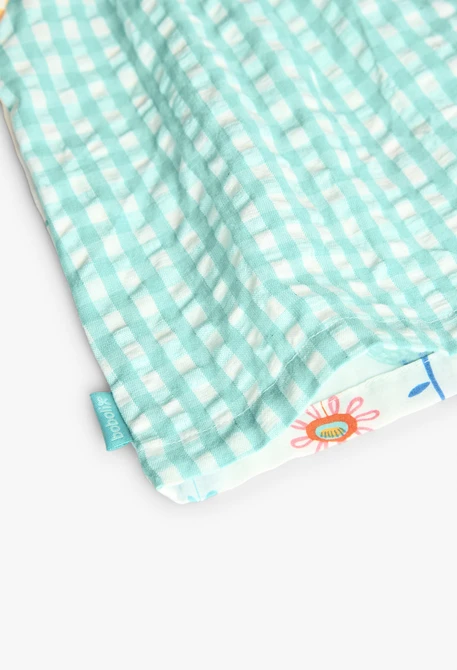 Blusa de popelín para bebé niña con diseño de cuadros en multicolor