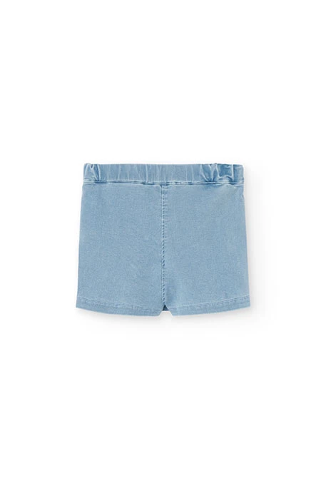 Baby girl\'s denim skort in BLEACH colour