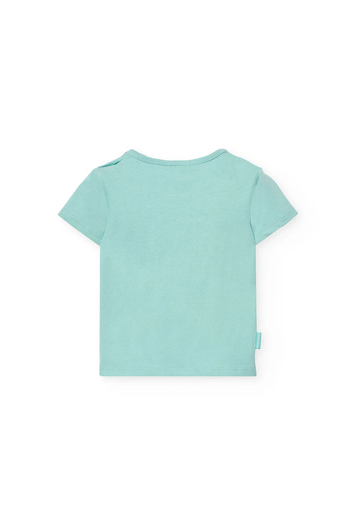 Camisola de malha para bebé menina em verde