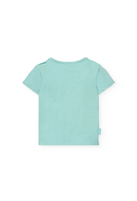 Camiseta de punto para bebé niña en color verde
