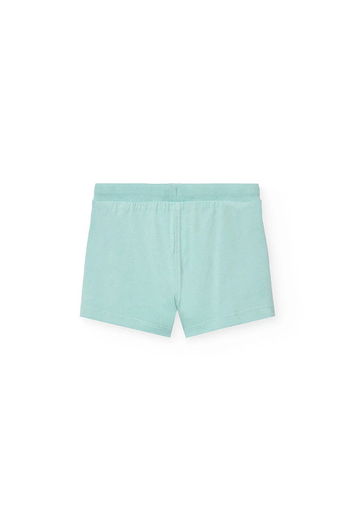 Set aus T-Shirt und Shorts aus Strick für Babys in Weiß