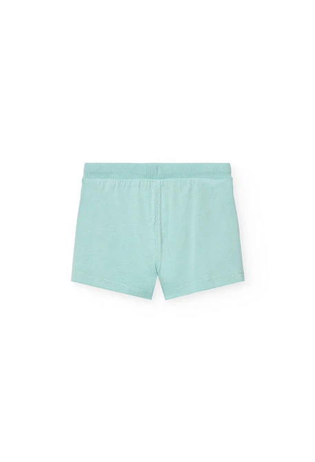 Conjunt de samarreta i pantalons curts de punt per a nadó nena de color blanc.