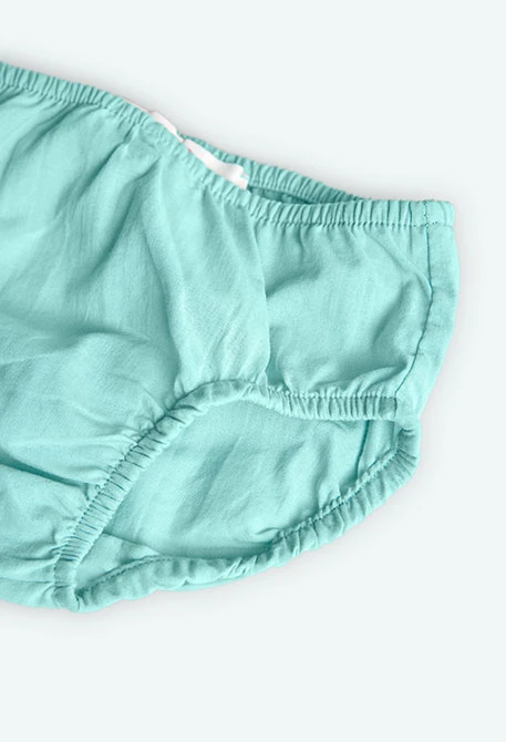 Vestido de punto para bebé niña en color verde