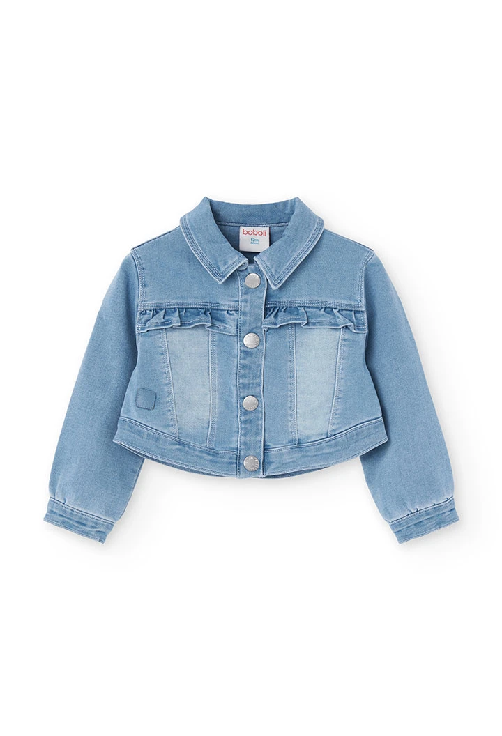 Blouson en maille pour bébé fille de couleur délavée