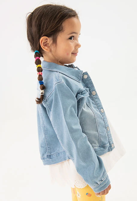 Blouson en maille pour bébé fille de couleur délavée