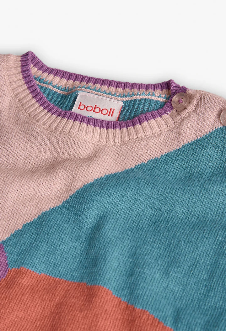 Pink floral girl´s jumper