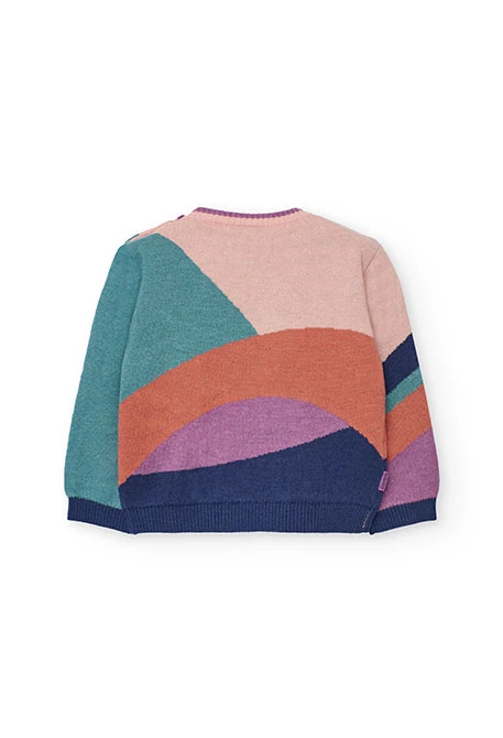 Pink floral girl´s jumper