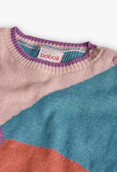 Rosa Blumen Mädchenpullover