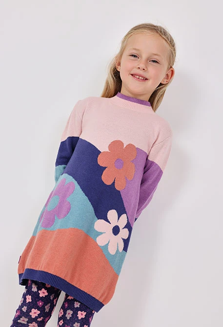 Vestit de flors en rosa