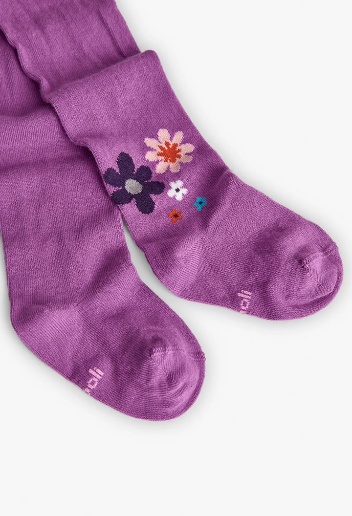 Body in maglia lilla con fiori