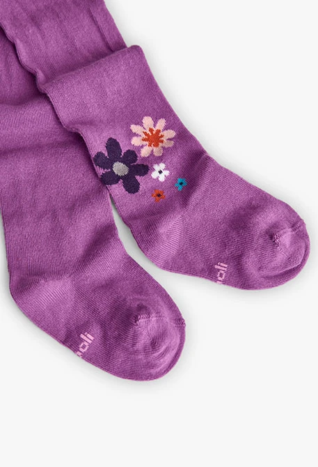 Body in maglia lilla con fiori