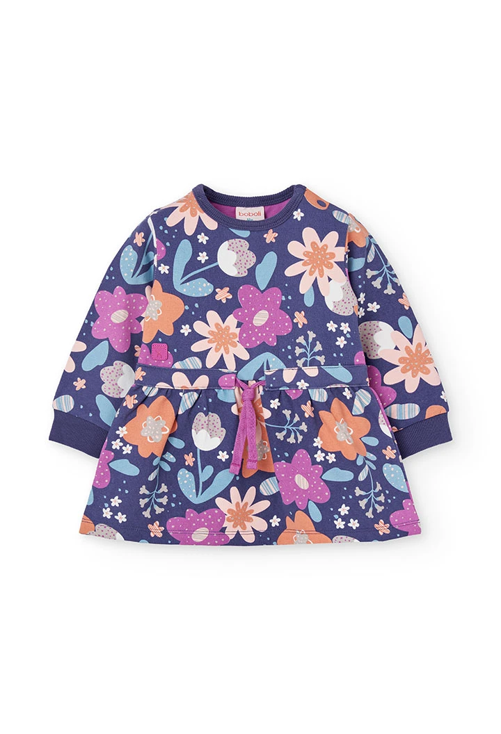 Robe en maille à imprimé floral