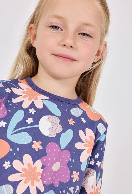 Vestido de malha estampado floral