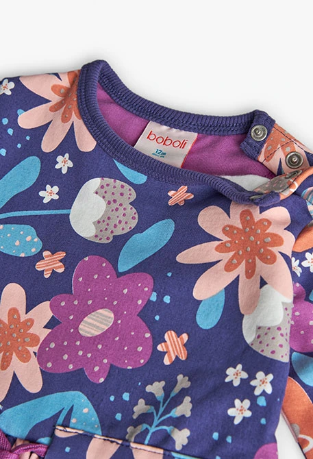 Robe en maille à imprimé floral