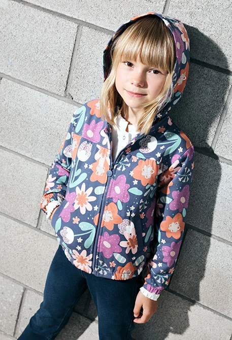 Girl´s floral fleece jacket