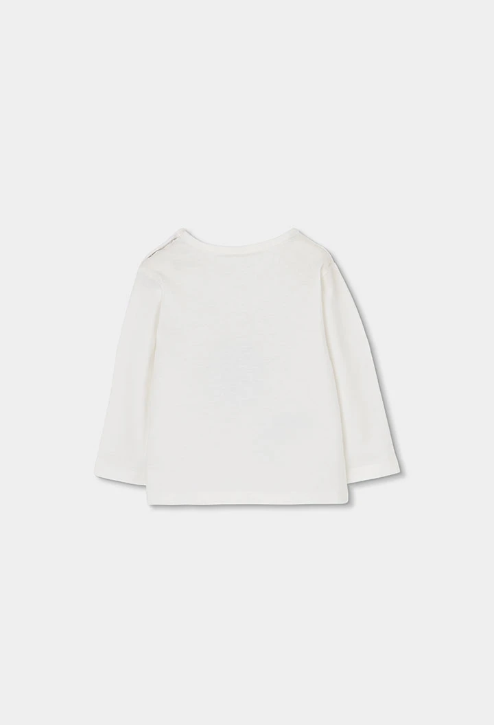 Baby set white cotton T-shirt and trousers