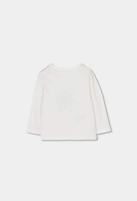 Baby set white cotton T-shirt and trousers