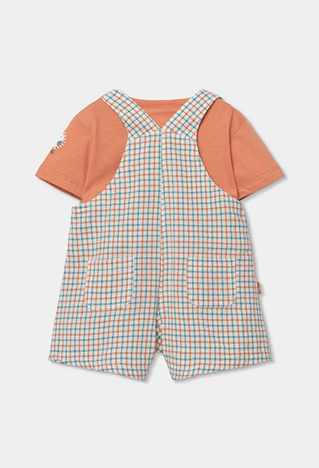 Set für Baby aus Baumwolle mit Karomuster