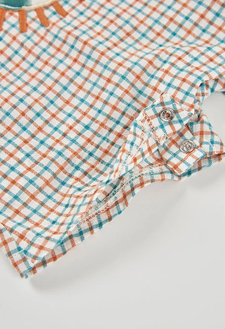 Ensemble pour bébé coton à carreaux