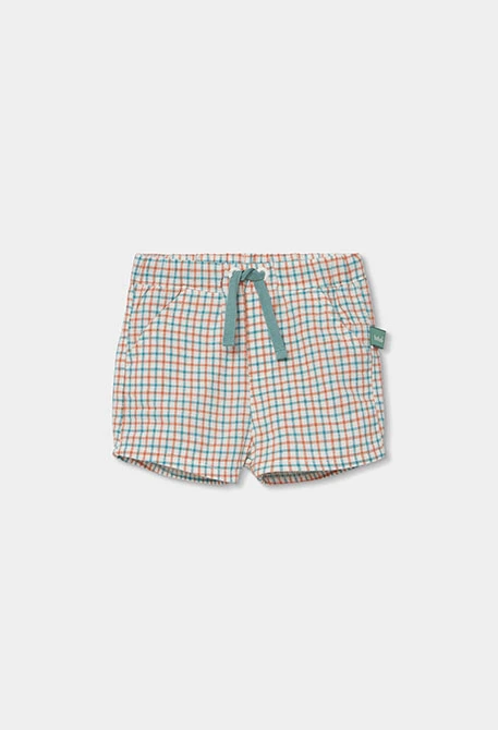 Conjunto bebé camiseta y pantalón corto algodón verde