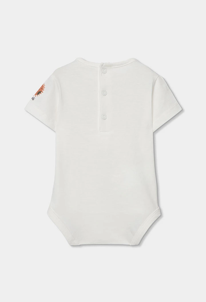 Baby set with printed cotton t-shirt and dungarees