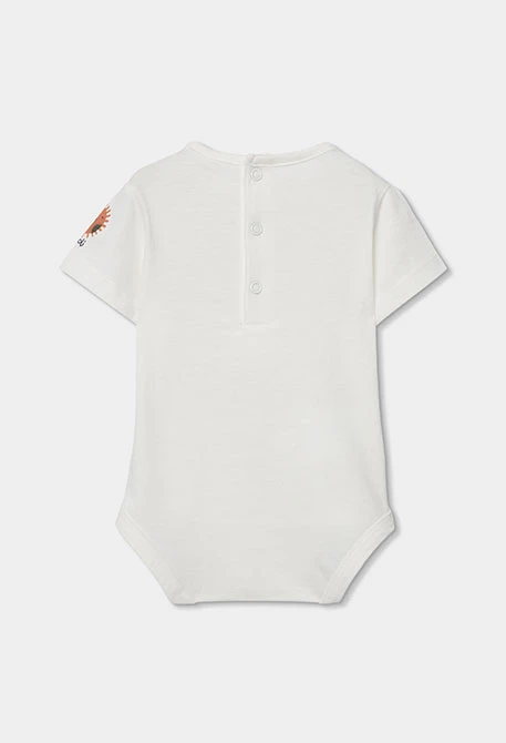 Baby set with printed cotton t-shirt and dungarees