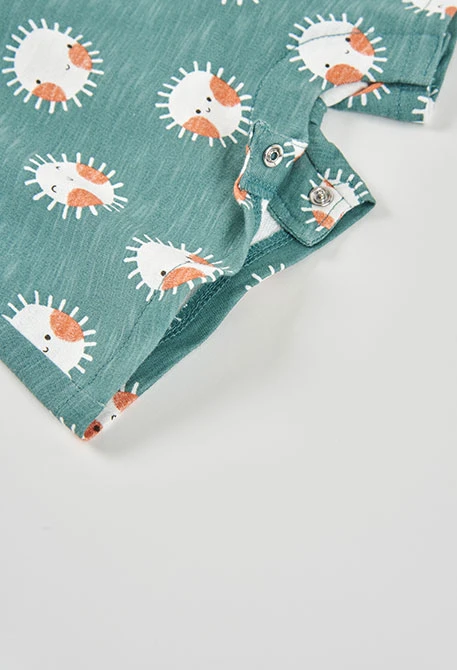 Ensemble bébé t-shirt et salopette en coton imprimé