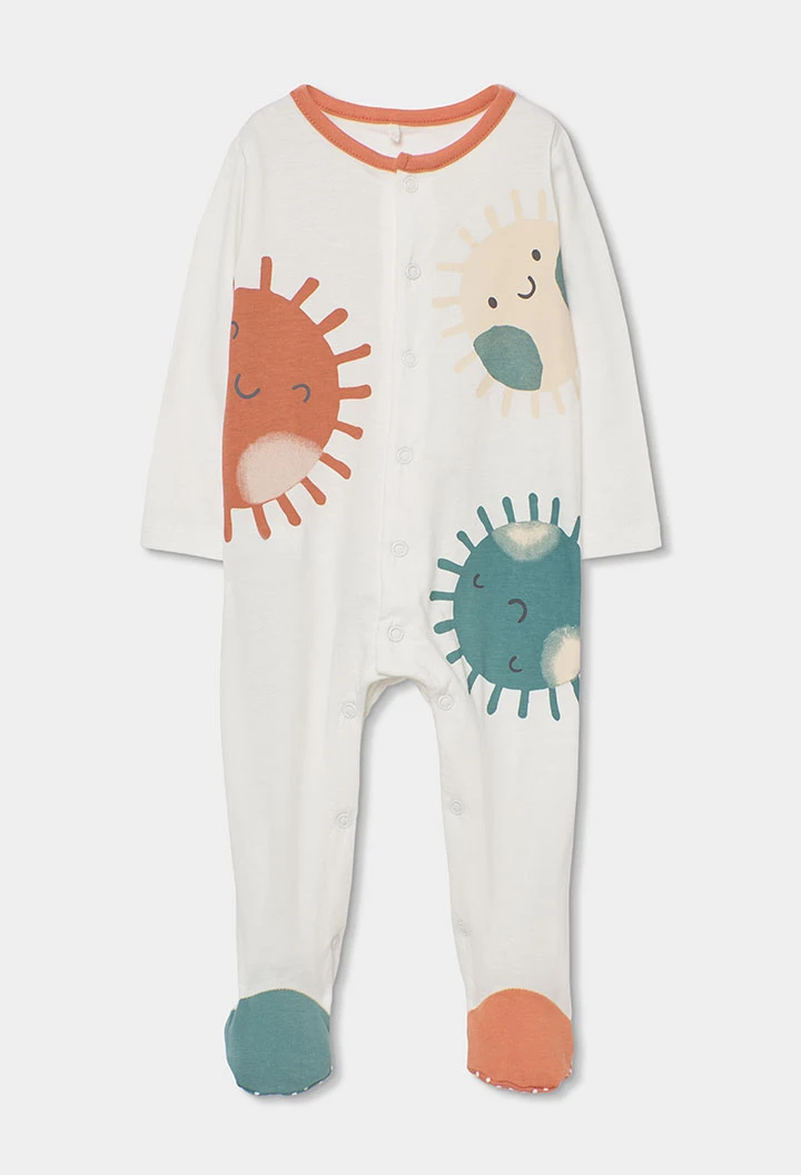 Baby-Strampler weiße Baumwolle