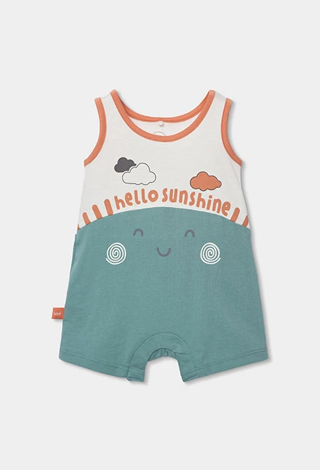 Barboteuse bébé coton blanc