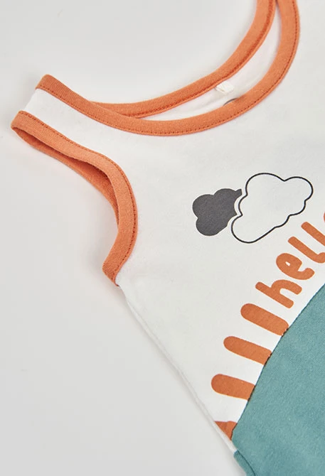 White cotton baby sleepsuit