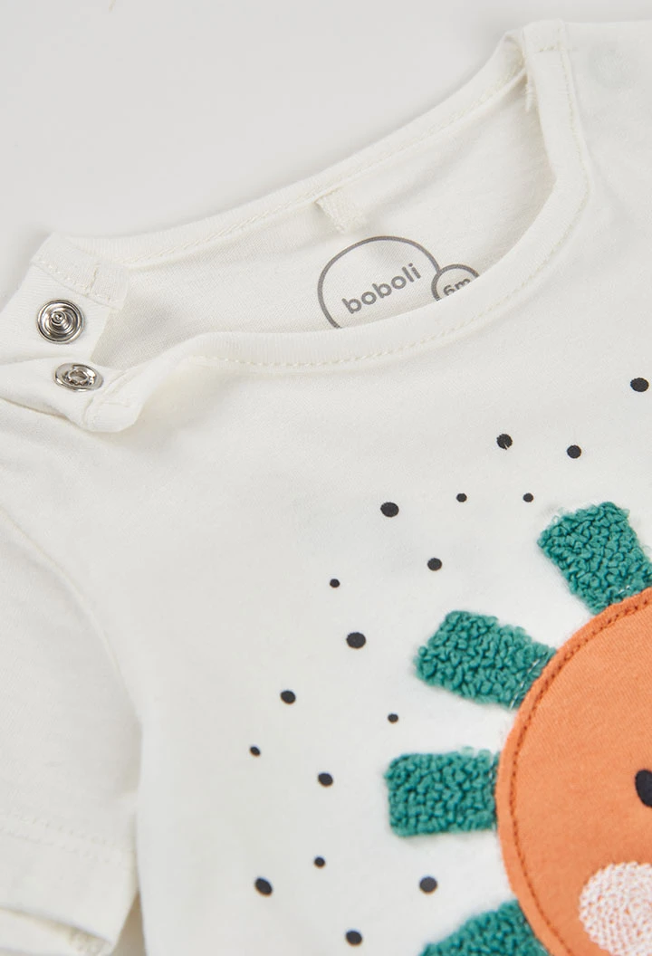 Tutina per neonato in cotone bianco