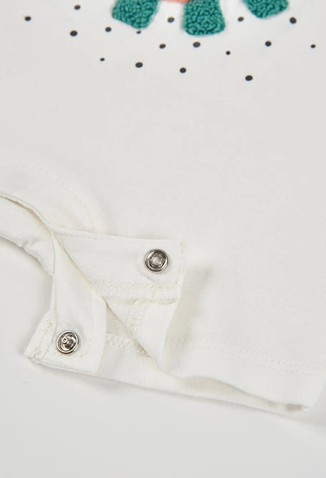 White cotton baby sleepsuit